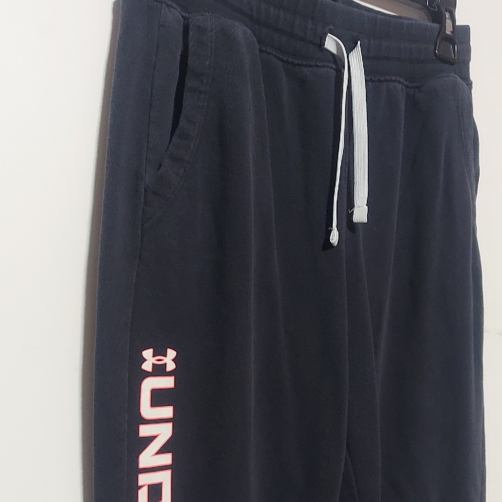 Lot of 2 Under Armour Kids Joggers Youth Large Black Fleece Athletic Pants GUC - Picture 4 of 11